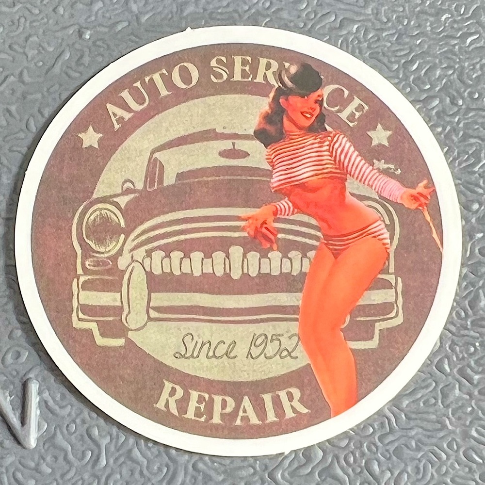 SERVICE Sexy Pinup Gorgeous Sticker Retro Vintage BomberGirl Ace Pilot